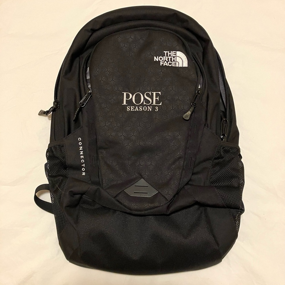 The North Face black laptop backpack, cast & crew gift from “Pose” Season 3